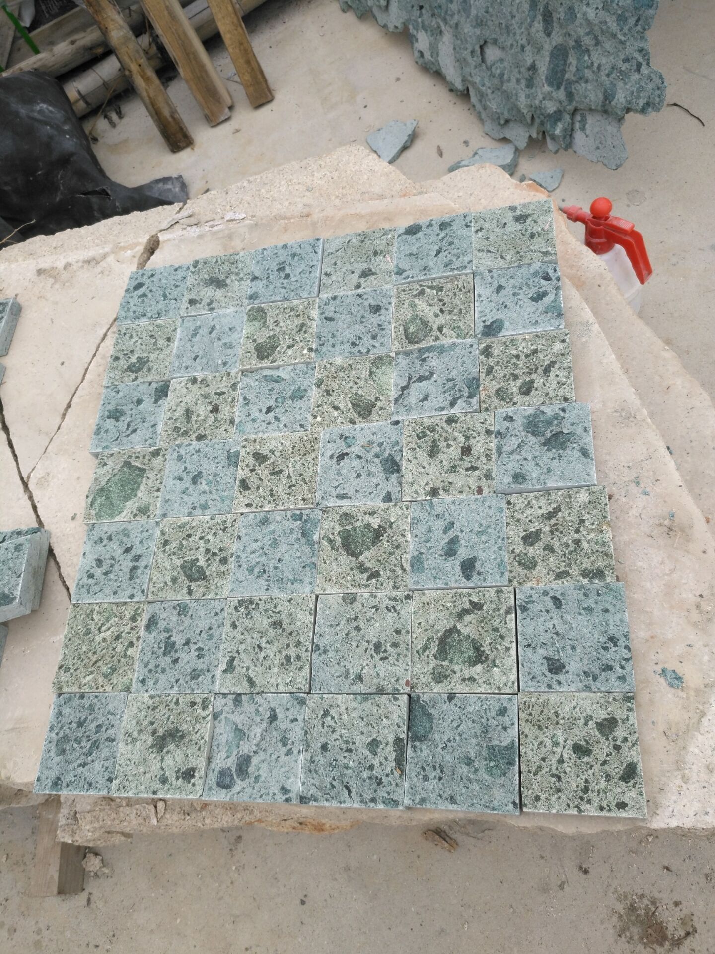 China Green Sukabumi Swimming Pool stone 